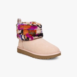 Ugg Fluff Mini Quilted Motlee Women Classic Boots Pink (4528RCNJL)